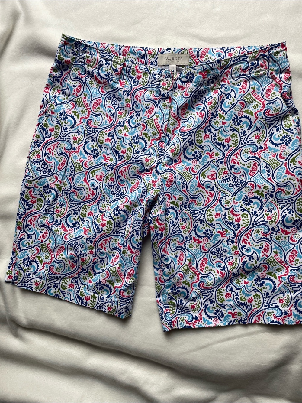 Talbots Multicolor Paisley Cotton Shorts